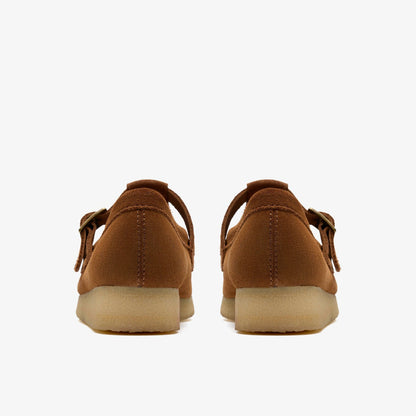 Wallabee T Bar Brown/Orange Suede | Clarks outlet