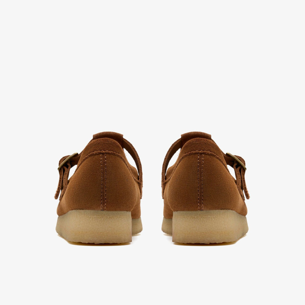 Wallabee T Bar Brown/Orange Suede | Clarks outlet