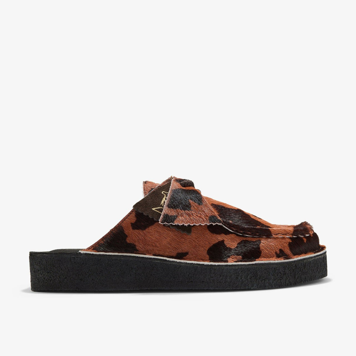 Desert Nomad Mule Brown Cow Print | Clarks on Sale