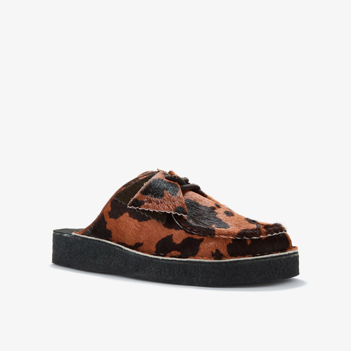 Desert Nomad Mule Brown Cow Print | Clarks on Sale