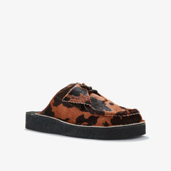 Desert Nomad Mule Brown Cow Print | Clarks on Sale