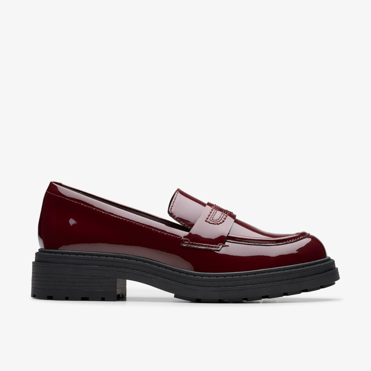 Orinoco 3 Edge Burgundy Patent | Clarks on Sale