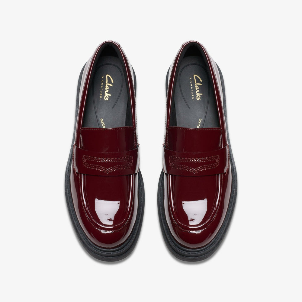Orinoco 3 Edge Burgundy Patent | Clarks on Sale