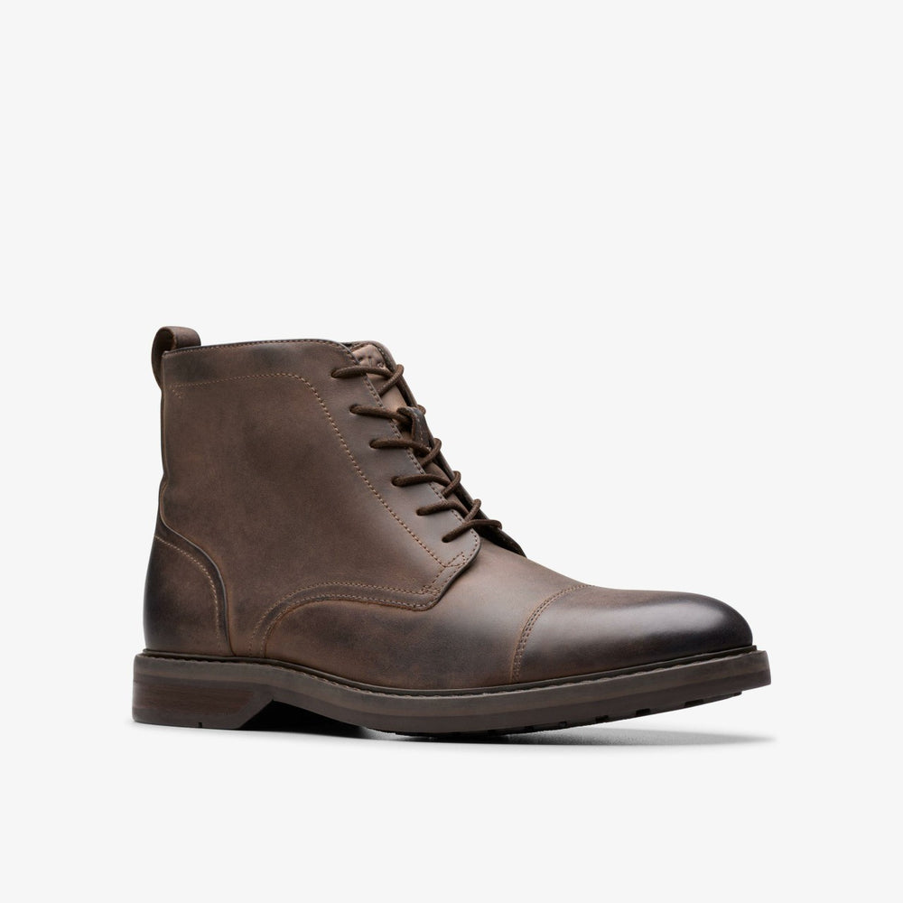 Aldwin Cap Brown Leather | Clarks for sale