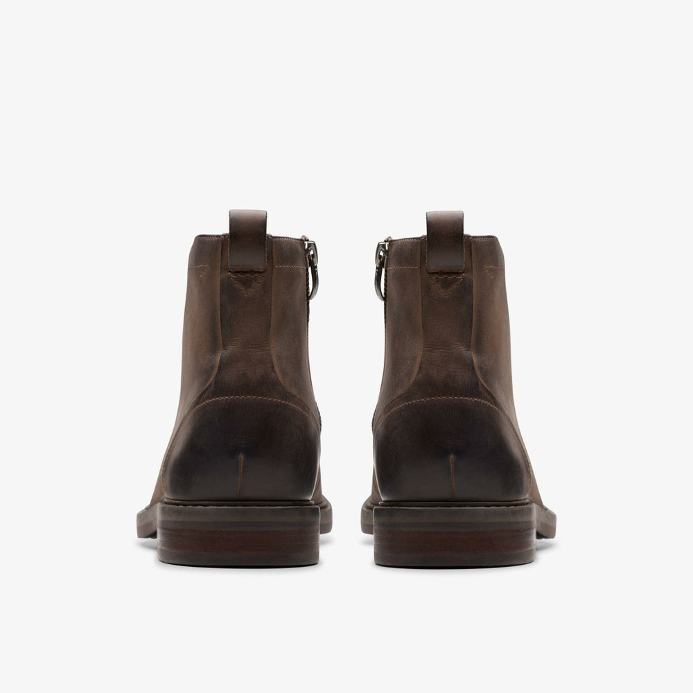 Aldwin Cap Brown Leather | Clarks for sale