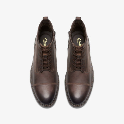 Aldwin Cap Brown Leather | Clarks for sale