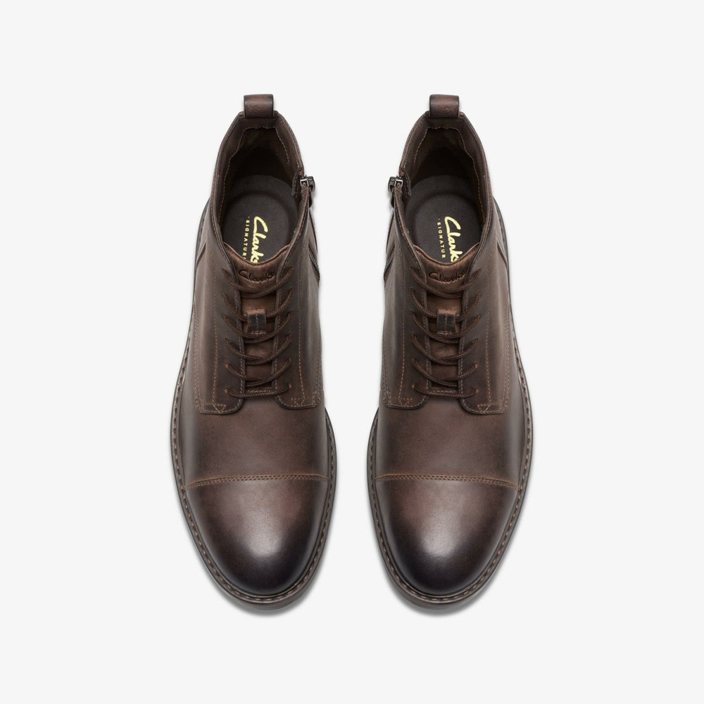Aldwin Cap Brown Leather | Clarks for sale