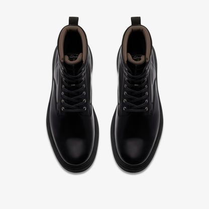 Badbury Hi Waterproof Black Warmlined Leather | Clarks online