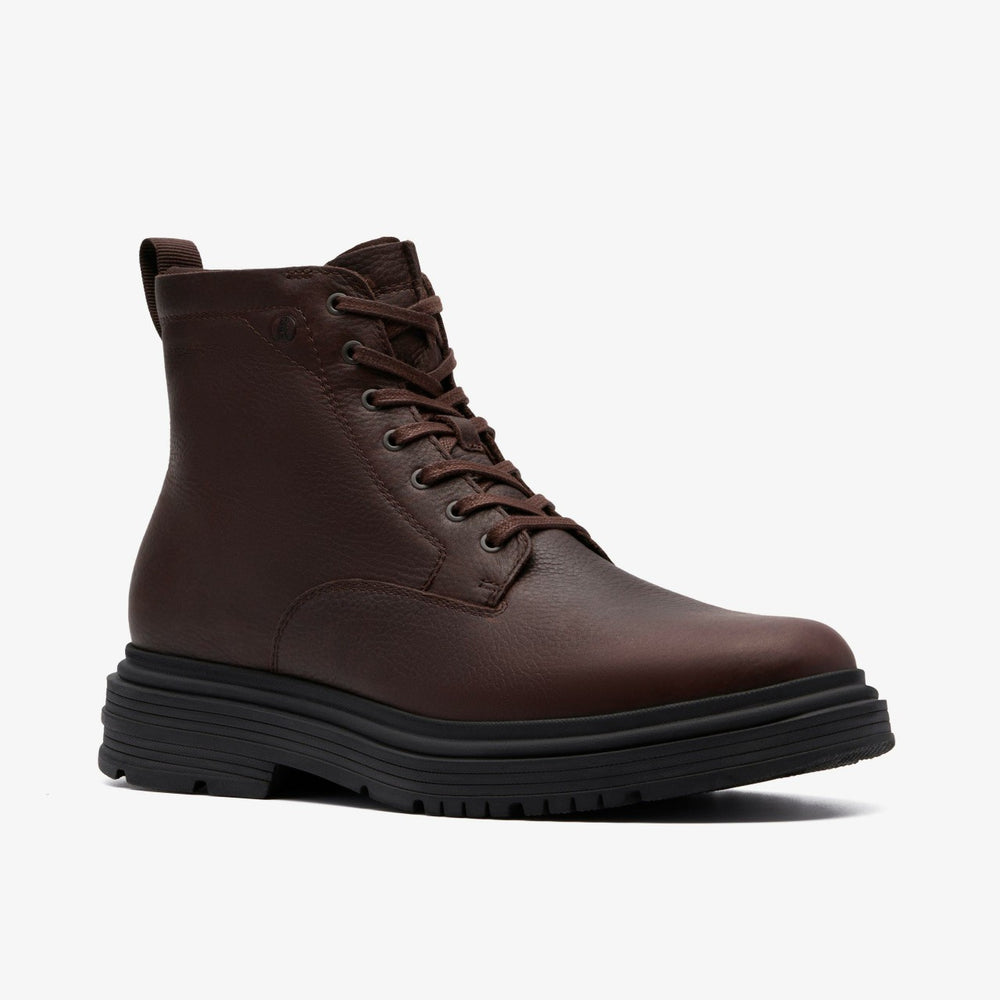 Badbury Hi Waterproof Brown Warmlined Leather | Clarks discount