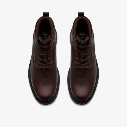 Badbury Hi Waterproof Brown Warmlined Leather | Clarks discount