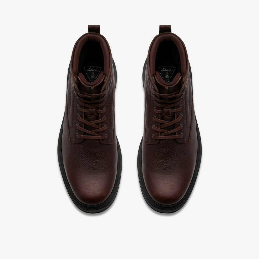 Badbury Hi Waterproof Brown Warmlined Leather | Clarks discount