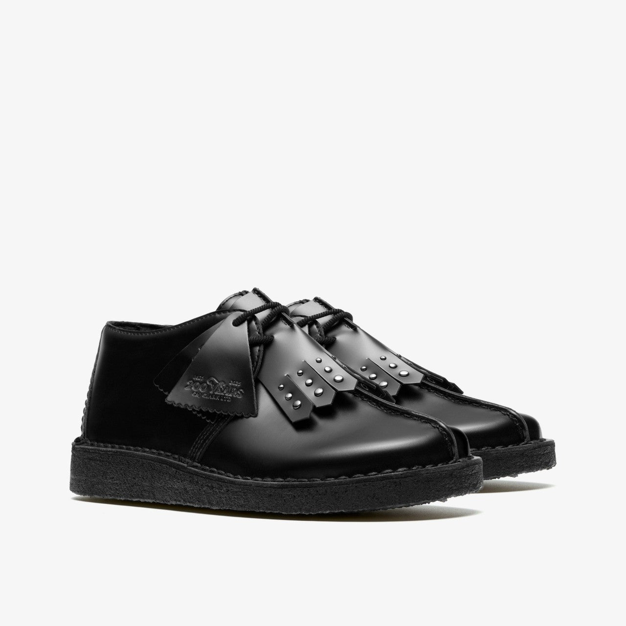 Desert Trek Black Hi Shine Leather | Clarks for sale