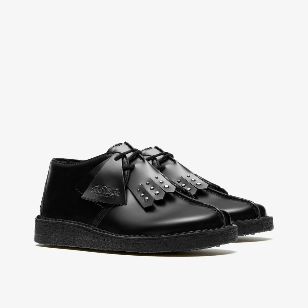 Desert Trek Black Hi Shine Leather | Clarks for sale