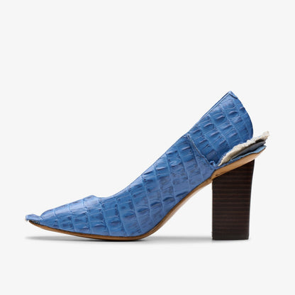 Martine Rose Heel Womens Blue Leather | Clarks on Sale