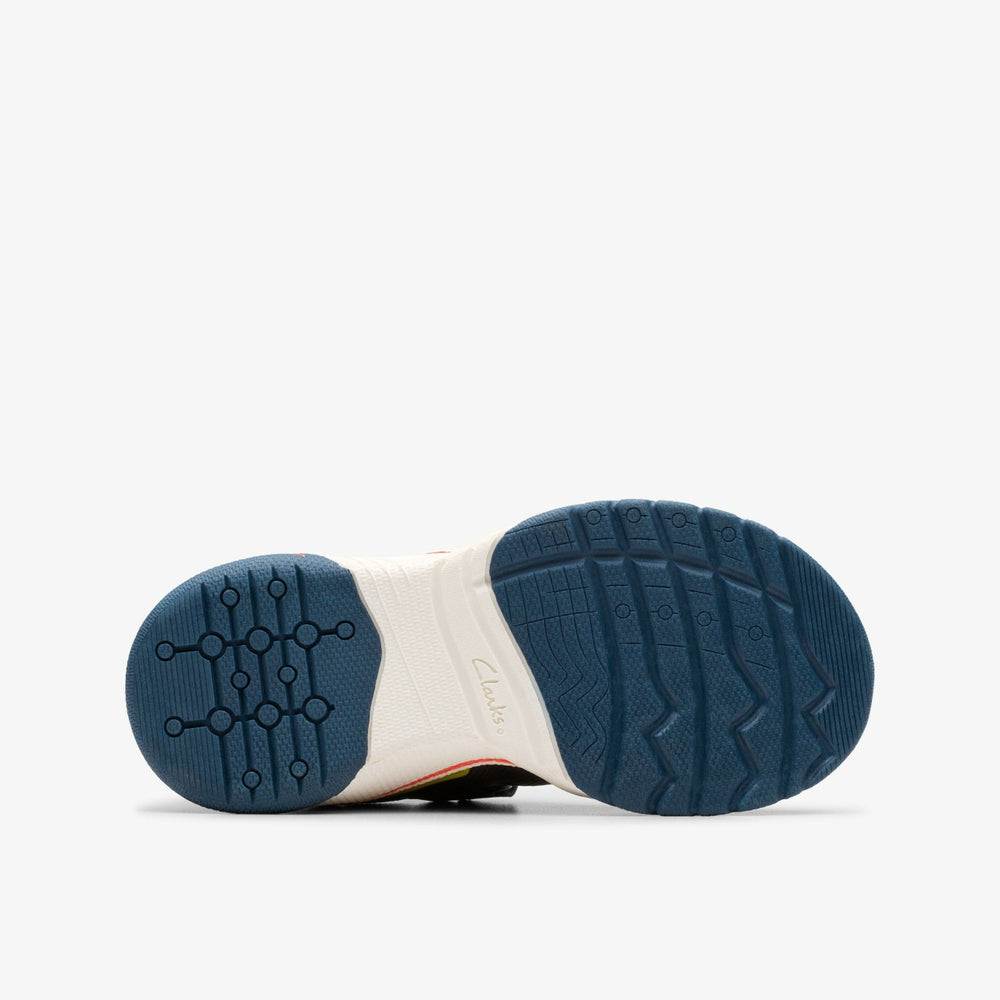 Feather Track Kid Navy Combination | Clarks for sale