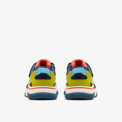 Feather Track Kid Navy Combination | Clarks for sale