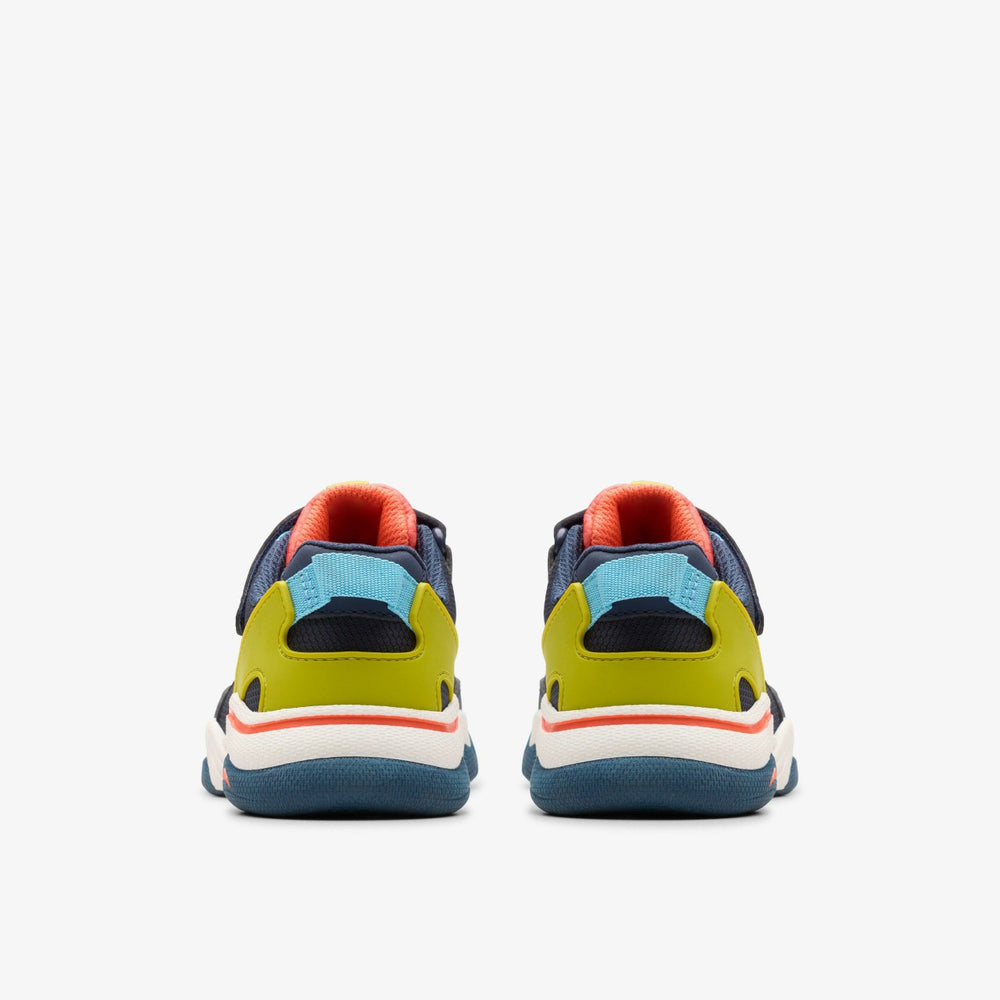 Feather Track Kid Navy Combination | Clarks for sale