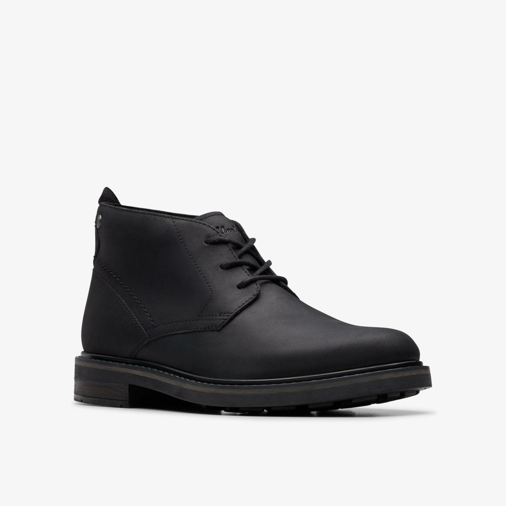 Newford Mid Black Leather | Clarks discount