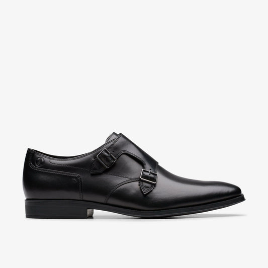 Paulton Monk Black Leather | Clarks outlet