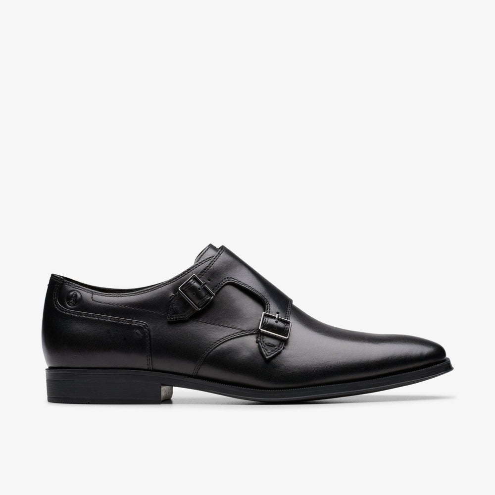 Paulton Monk Black Leather | Clarks outlet