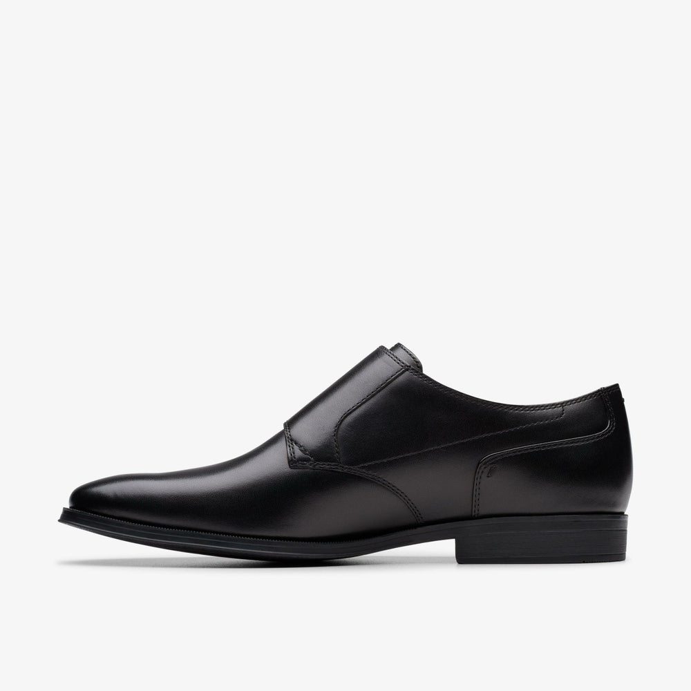Paulton Monk Black Leather | Clarks outlet