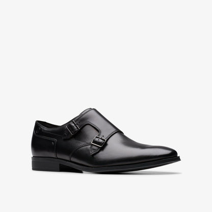 Paulton Monk Black Leather | Clarks outlet