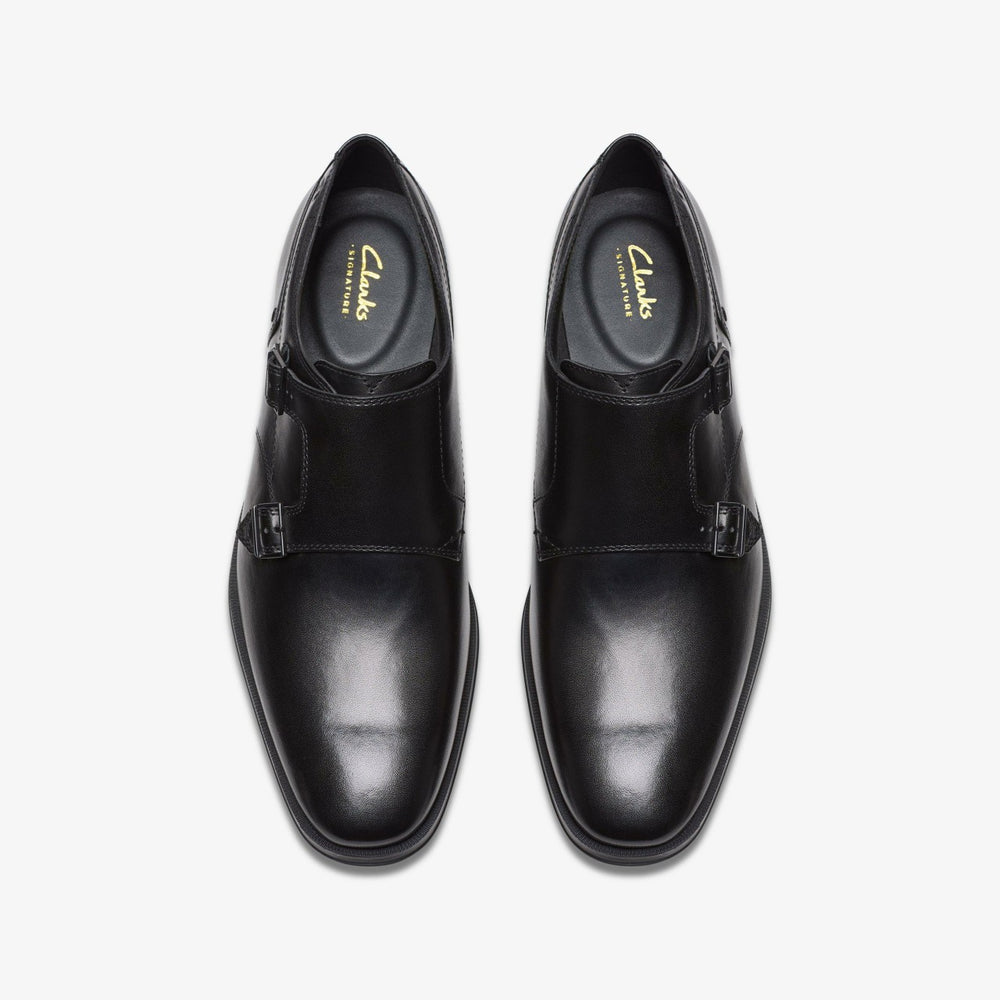 Paulton Monk Black Leather | Clarks outlet