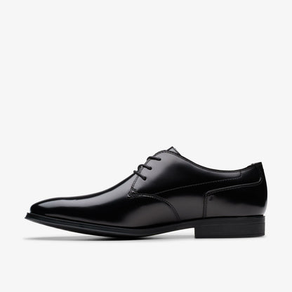 Paulton Lace Black Hi Shine Leather | Clarks on Sale