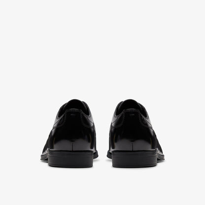 Paulton Lace Black Hi Shine Leather | Clarks on Sale