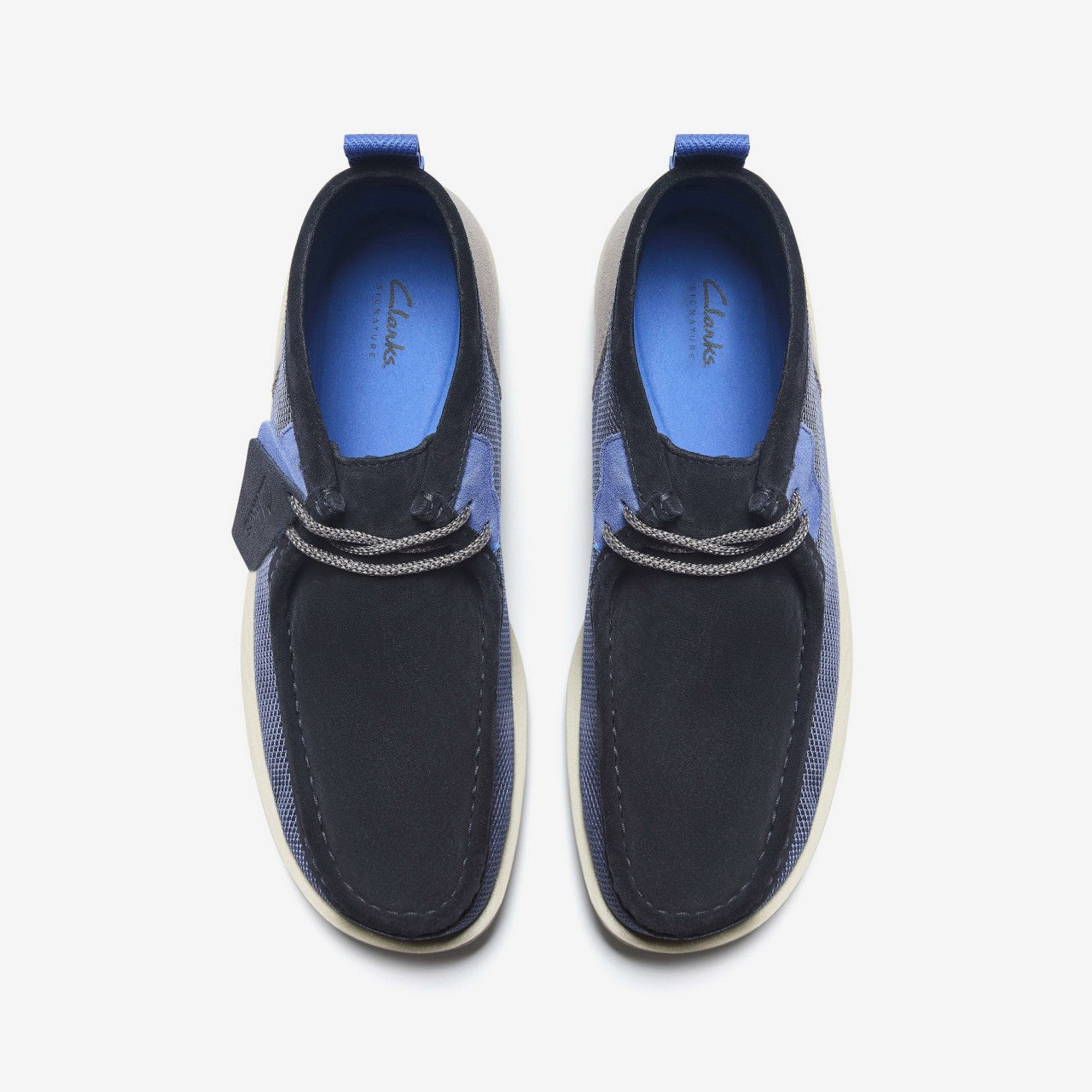 Wallabee FTR2 Boot Navy Combination | Clarks on Sale