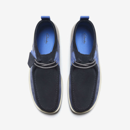 Wallabee FTR2 Boot Navy Combination | Clarks on Sale