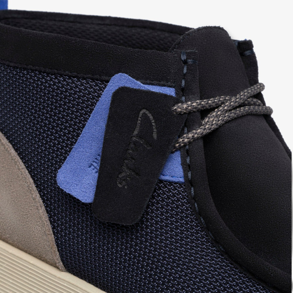 Wallabee FTR2 Boot Navy Combination | Clarks on Sale