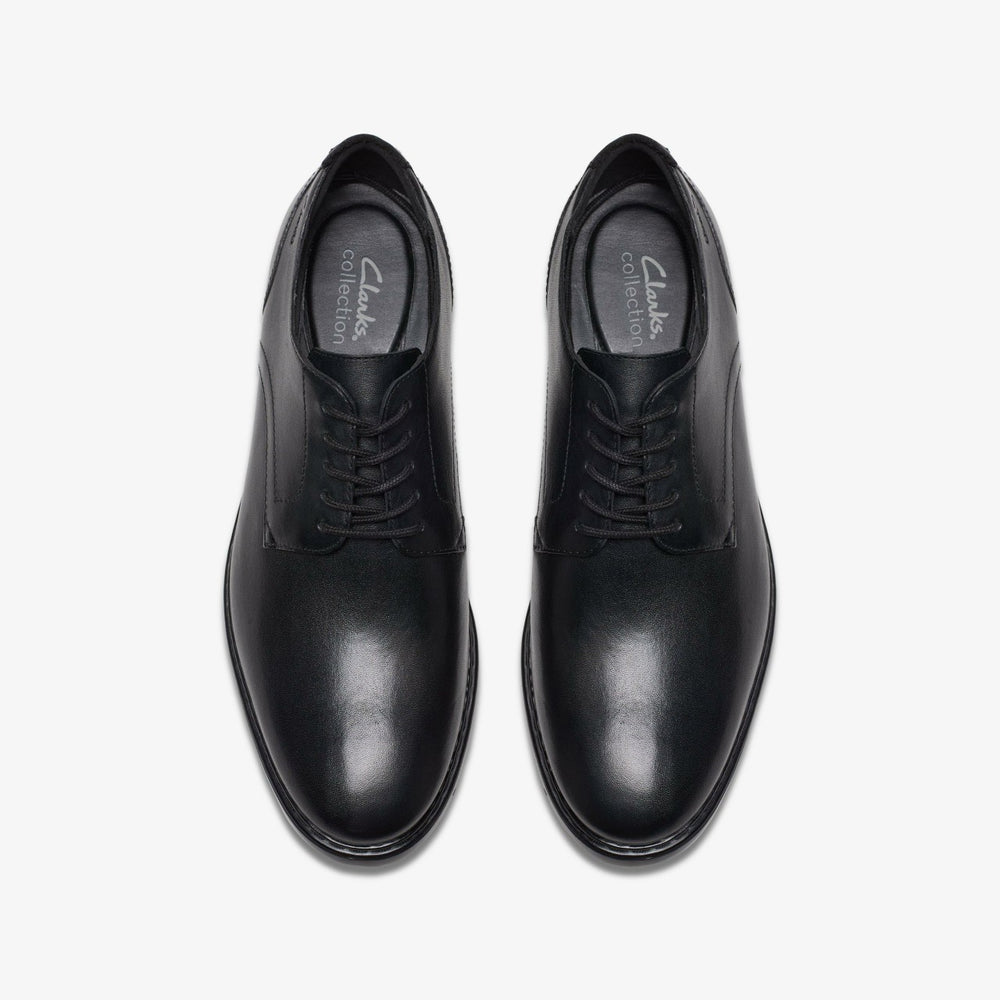 Banbury Derby Black Leather | Clarks on Sale