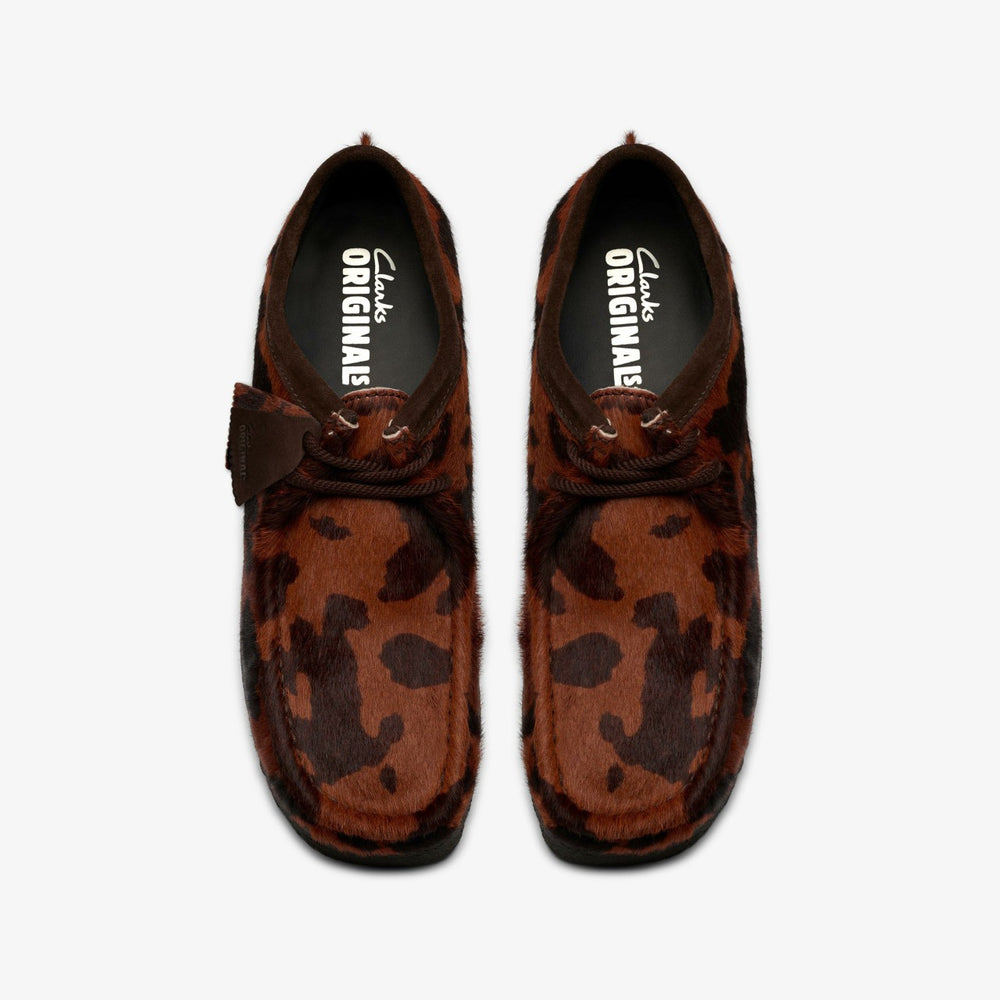 Wallabee Brown Cow Print | Clarks Sale