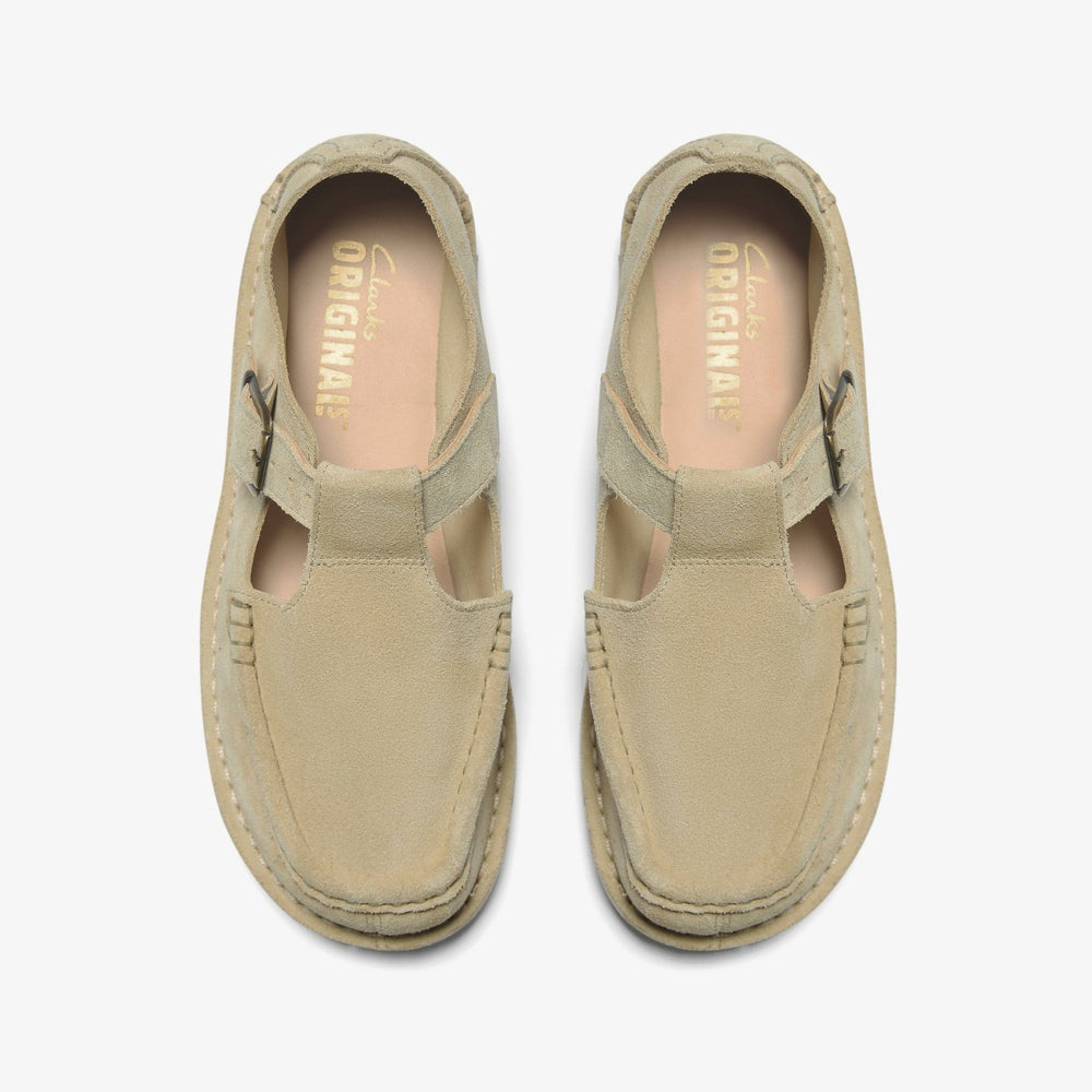 Nomad T Bar Maple Suede | Clarks outlet