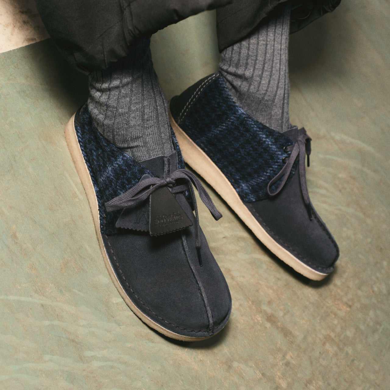 Desert Trek Navy Tweed Combination | Clarks on Sale