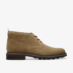 Newford Mid Dark Sand Suede | Clarks outlet
