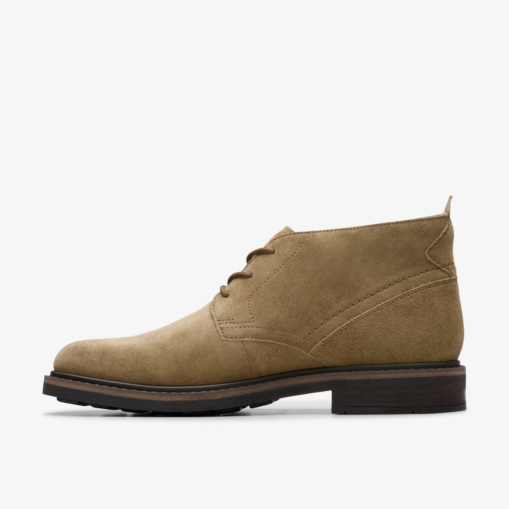 Newford Mid Dark Sand Suede | Clarks outlet