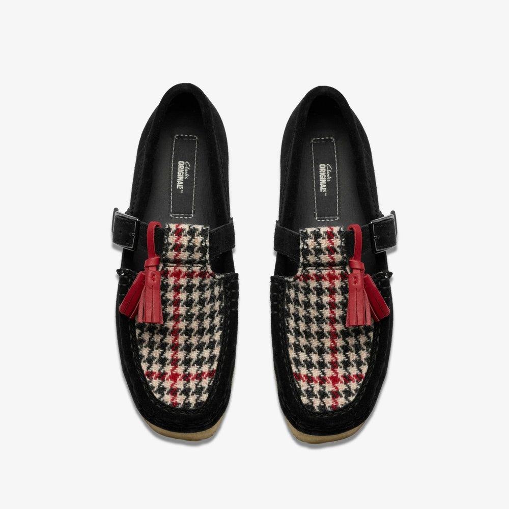 Wallabee T Bar Black Tweed Combination | Clarks outlet