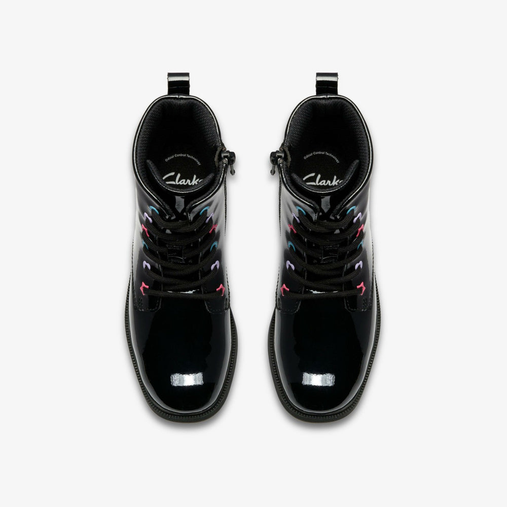 Oaklyn Charm Kid Black Patent | Clarks on Sale
