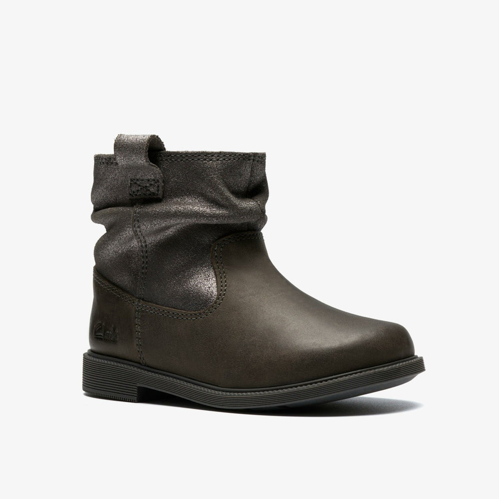 Oaklyn Top Toddler Pewter Suede | Clarks outlet