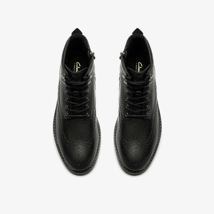 Newford Lace Boot Black Leather | Clarks outlet