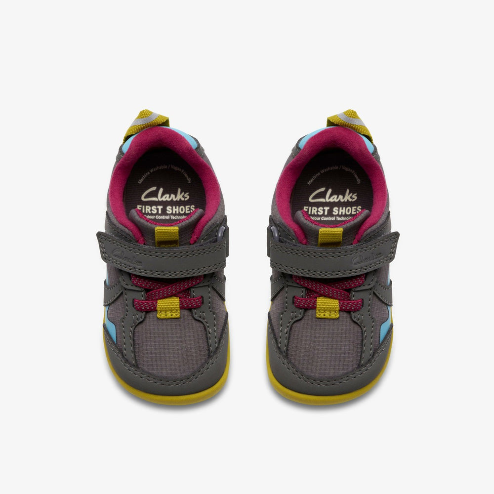 Roamer Hero Toddler Dark Grey Combination | Clarks on Sale