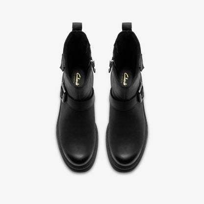 Orinoco 3 Bay Black Leather | Clarks discount