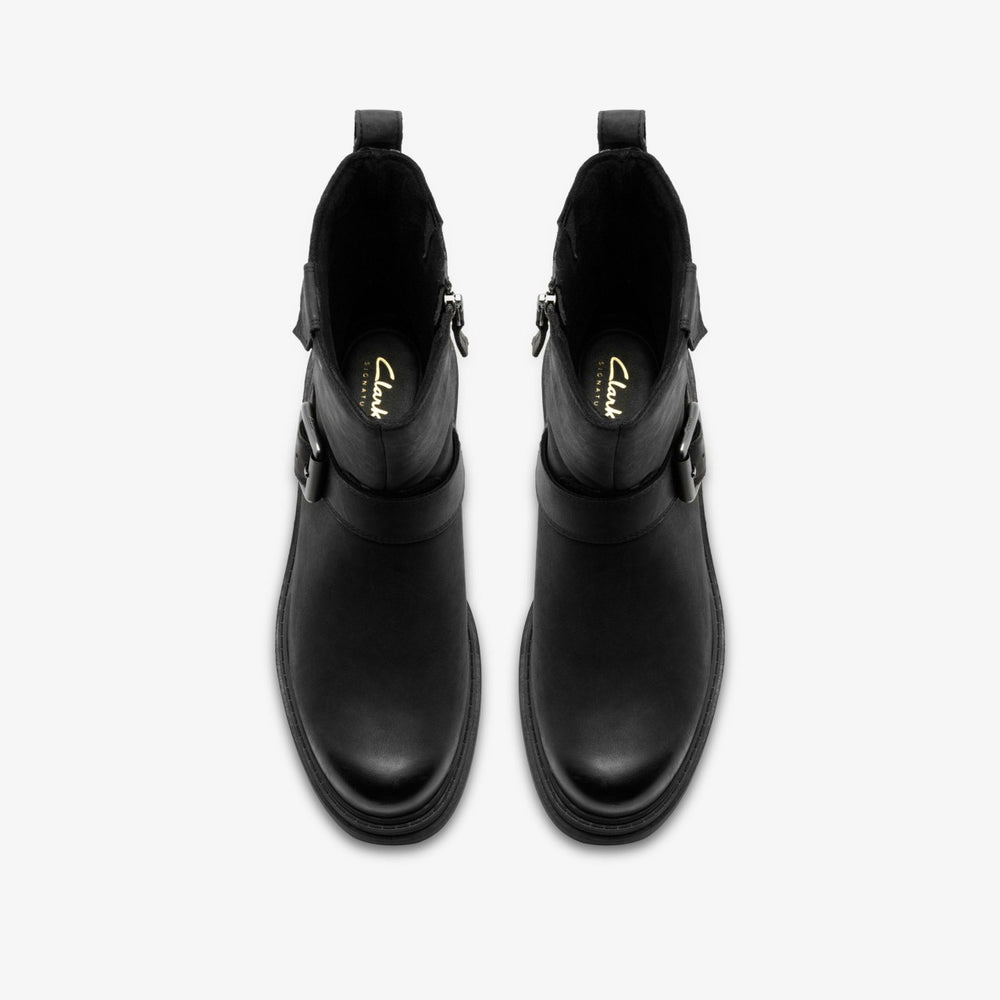 Orinoco 3 Bay Black Leather | Clarks discount