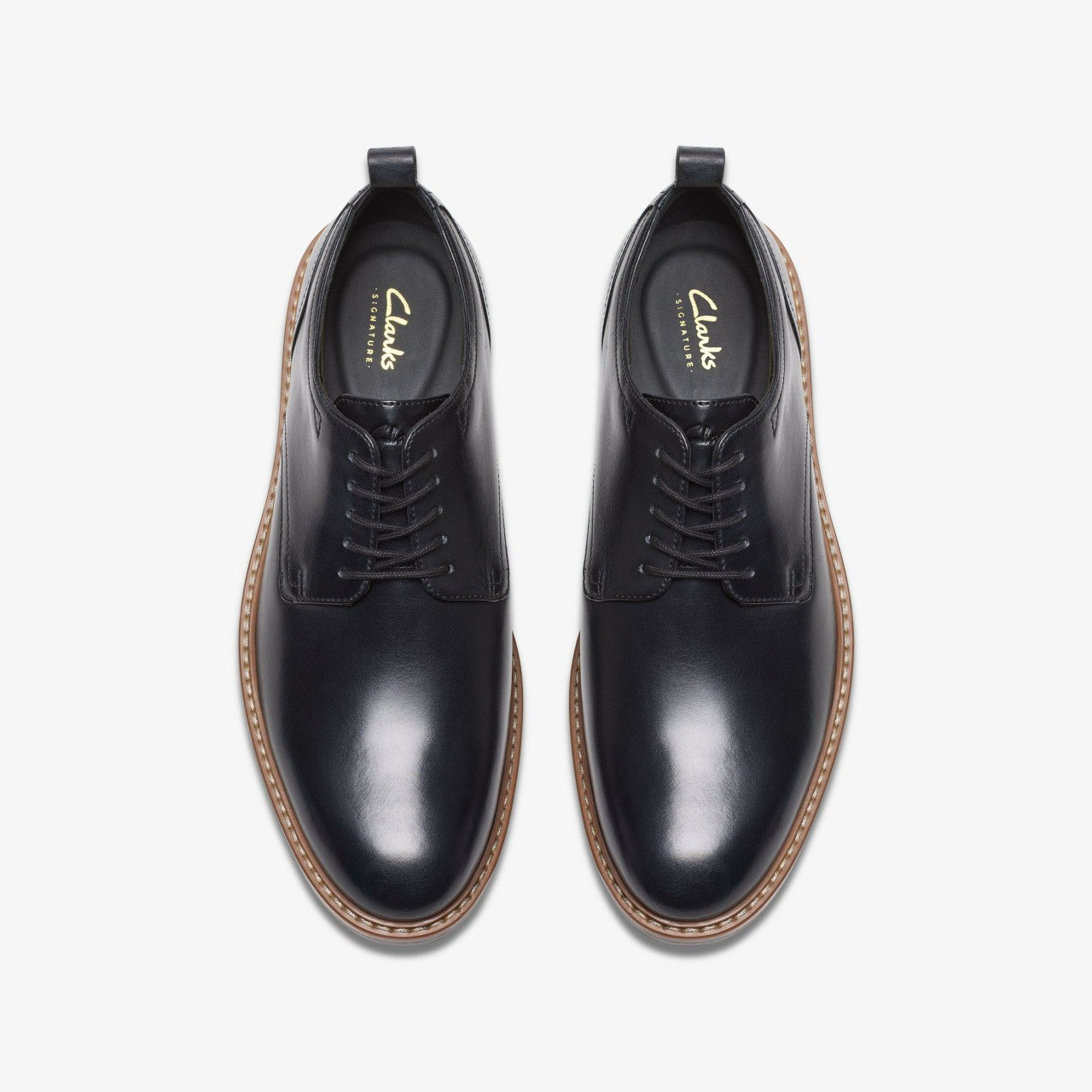 Aldwin Lace Black Leather | Clarks for sale