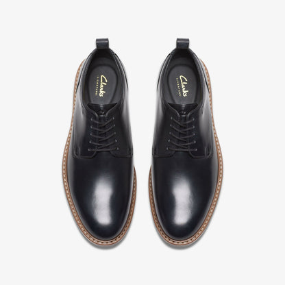 Aldwin Lace Black Leather | Clarks for sale