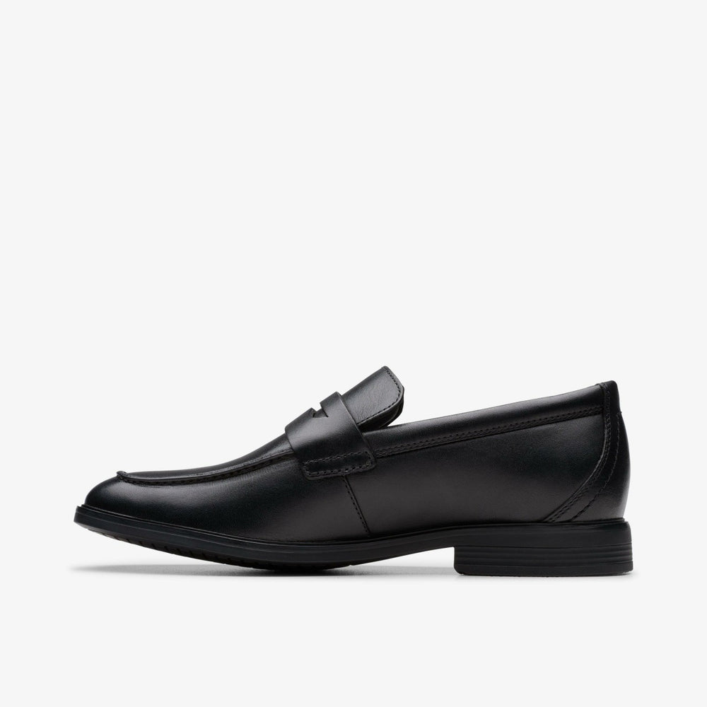 Jonwin Craft Youth Black Leather | Clarks on Sale