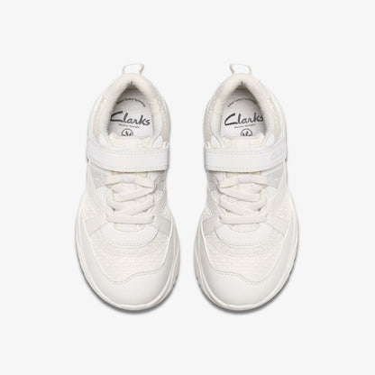 Feather Pace Kid White | Clarks discount