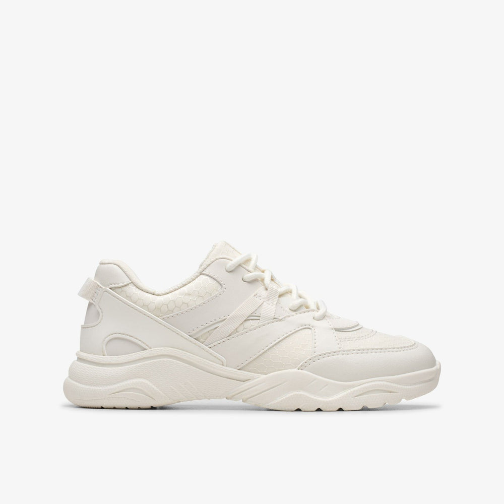 Feather Pace Older White | Clarks online